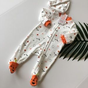 Carter's Infant Halloween Zip Sleeper & Hat Set NB